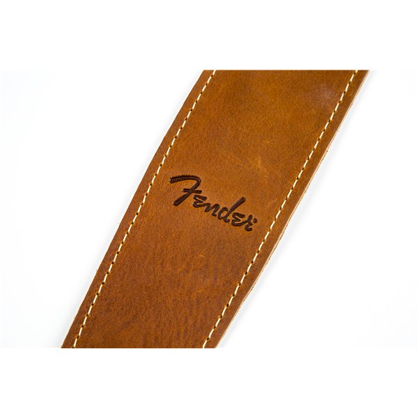 Fender Ball Glove Leather Strap, Brown, 2.5" - Remenyi House of Music