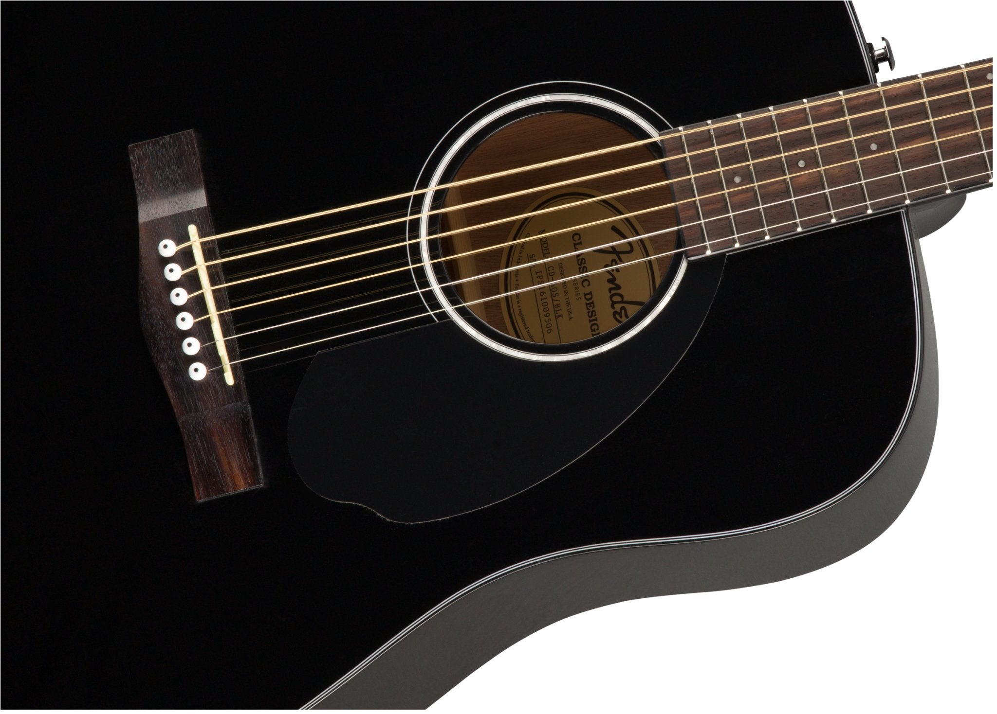 Fender CD - 60S Dreadnought Guitar, Walnut Fingerboard, Black - Remenyi House of Music