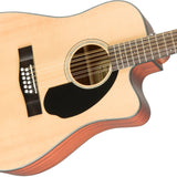 Fender CD - 60SCE Dreadnought 12 - string Guitar, Walnut Fingerboard, Natural - Remenyi House of Music