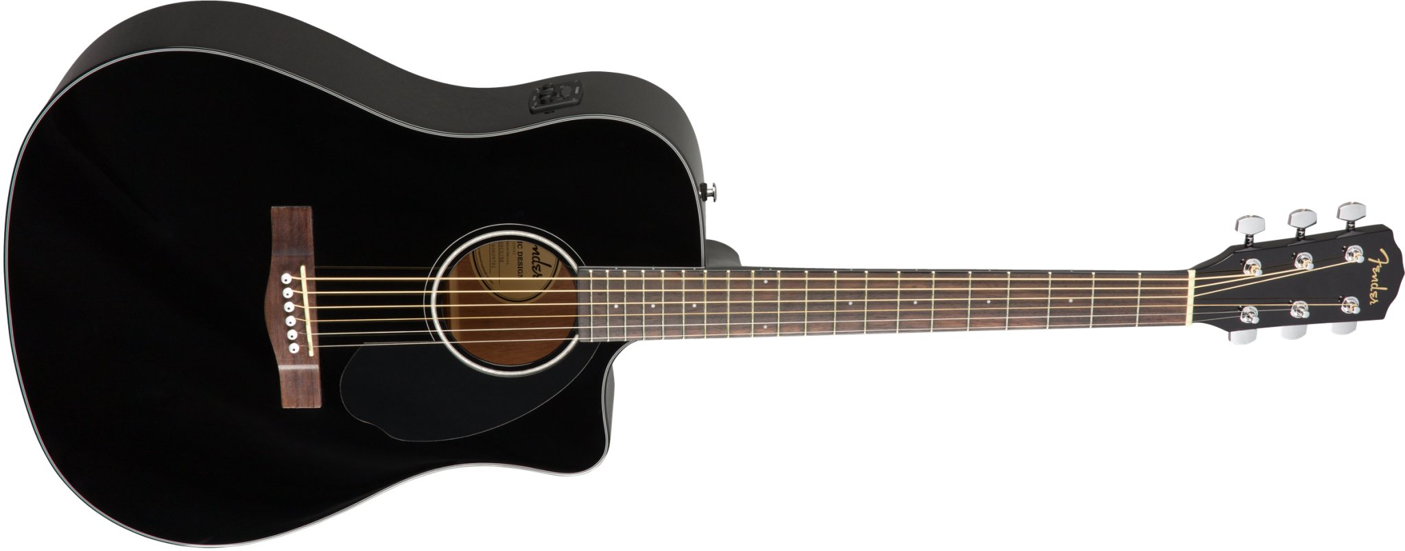 Fender CD - 60SCE Dreadnought Guitar, Walnut Fingerboard, Black - Remenyi House of Music