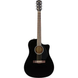 Fender CD - 60SCE Dreadnought Guitar, Walnut Fingerboard, Black - Remenyi House of Music