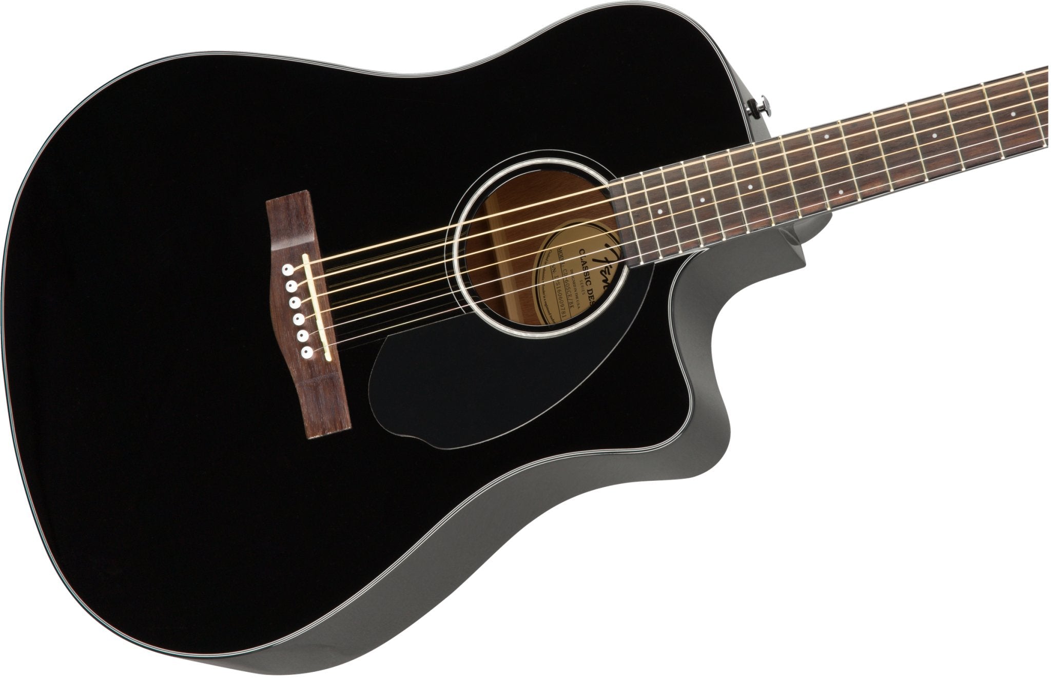 Fender CD - 60SCE Dreadnought Guitar, Walnut Fingerboard, Black - Remenyi House of Music