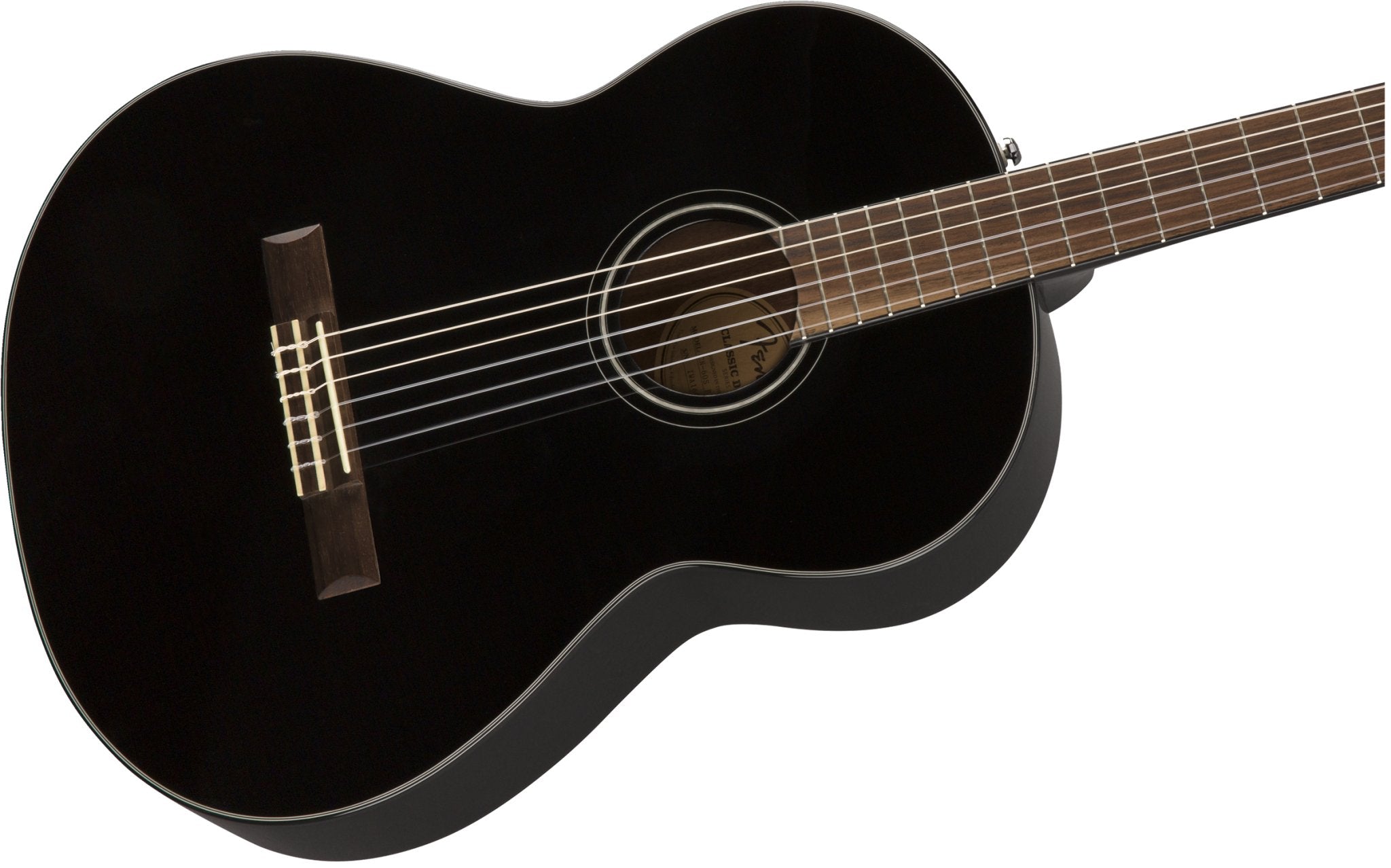 Fender CN - 60S Nylon Guitar, Walnut Fingerboard, Black - Remenyi House of Music