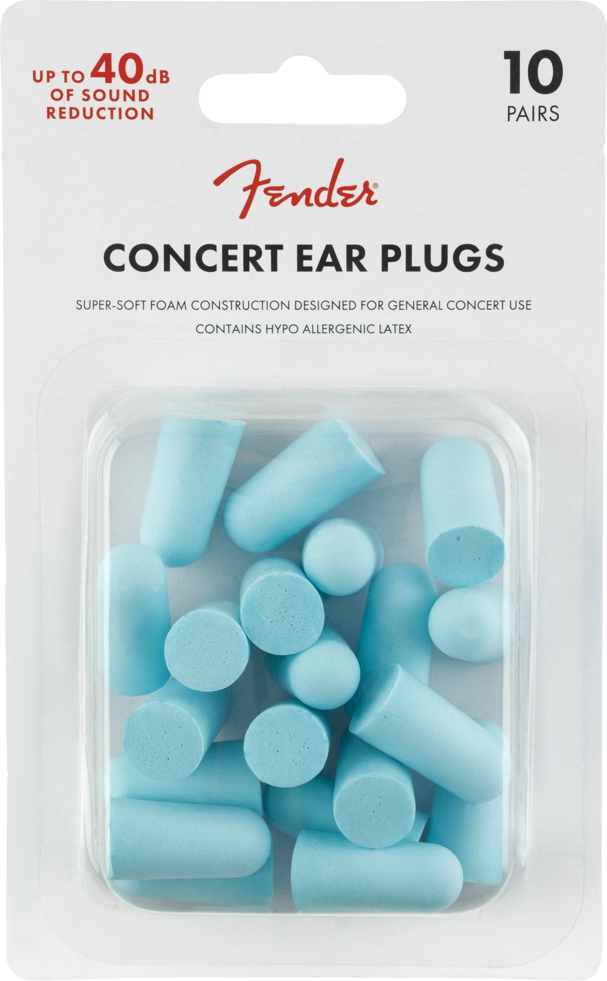 Fender Concert Ear Plugs (10 Pair), Daphne Blue - Remenyi House of Music