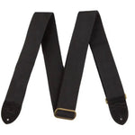 Fender Cotton/Leather Strap - Black 2" - Remenyi House of Music