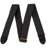 Fender Cotton/Leather Strap - Black 2" - Remenyi House of Music
