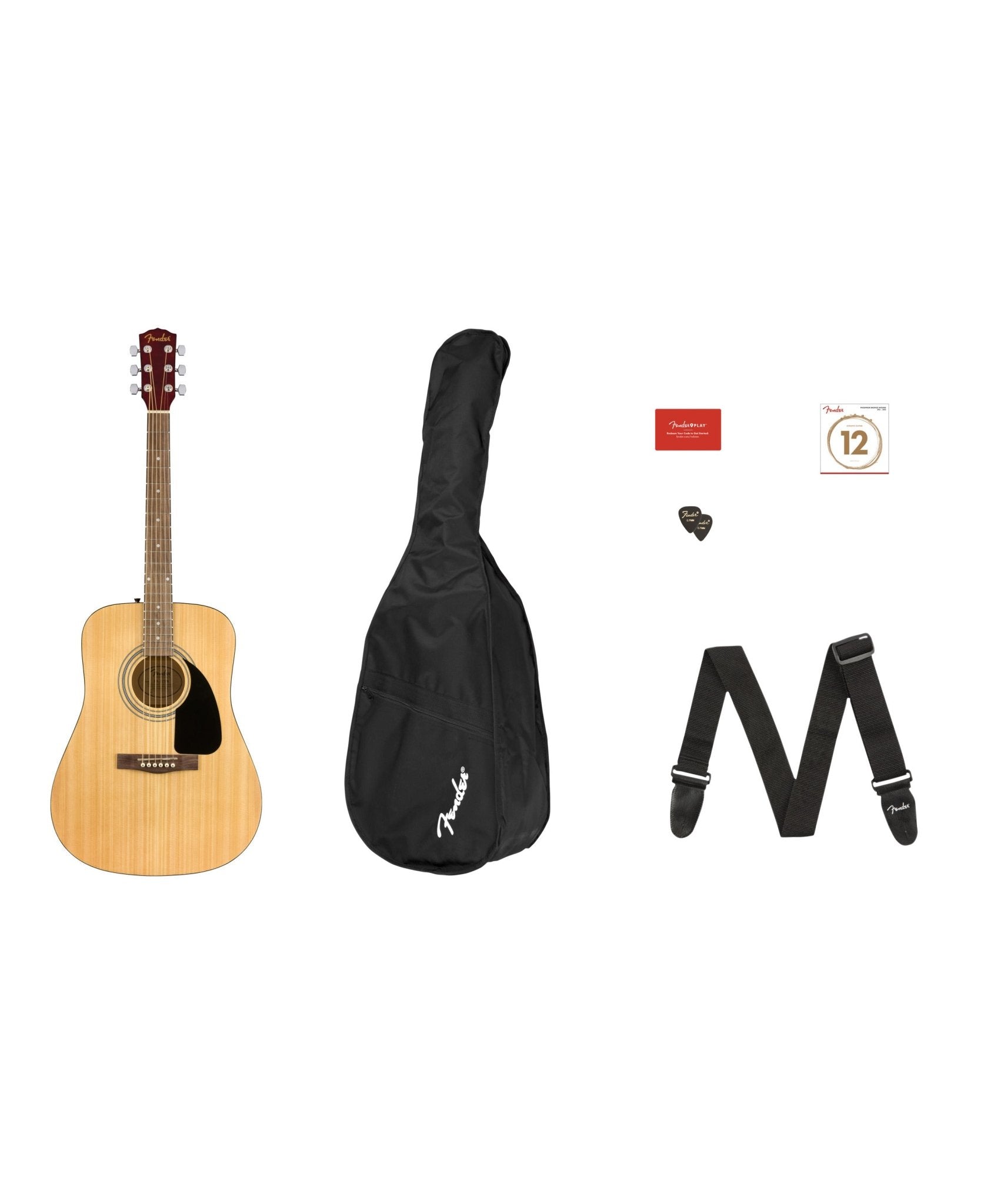 Fender FA - 115 V2 Dreadnought Acoustic Guitar with Gig Bag, Natural - Remenyi House of Music