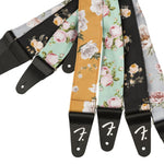 Fender Floral Strap, Black, 2" - Remenyi House of Music