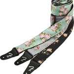 Fender Floral Strap, Black, 2" - Remenyi House of Music