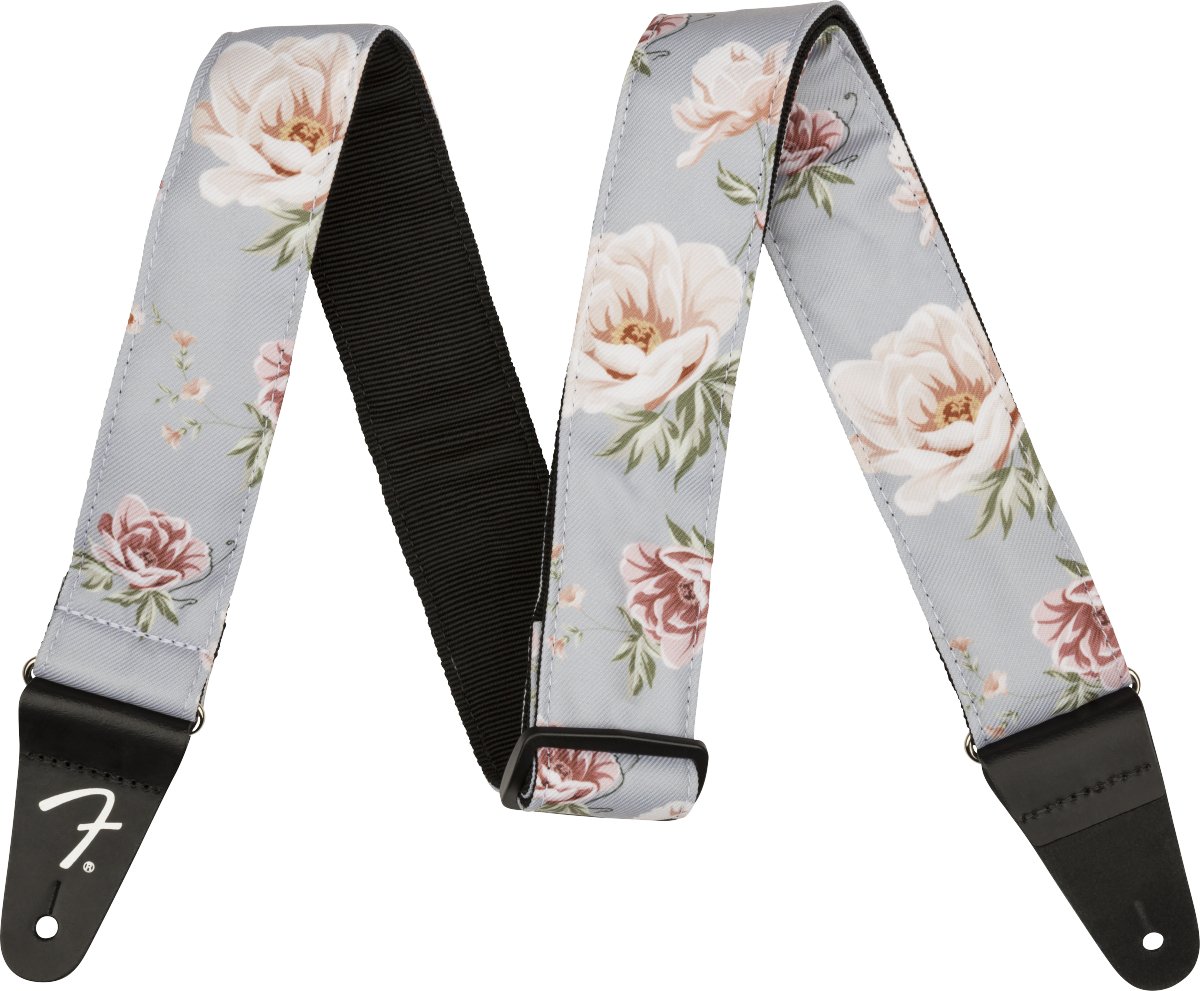 Fender Floral Strap, Gray, 2" - Remenyi House of Music