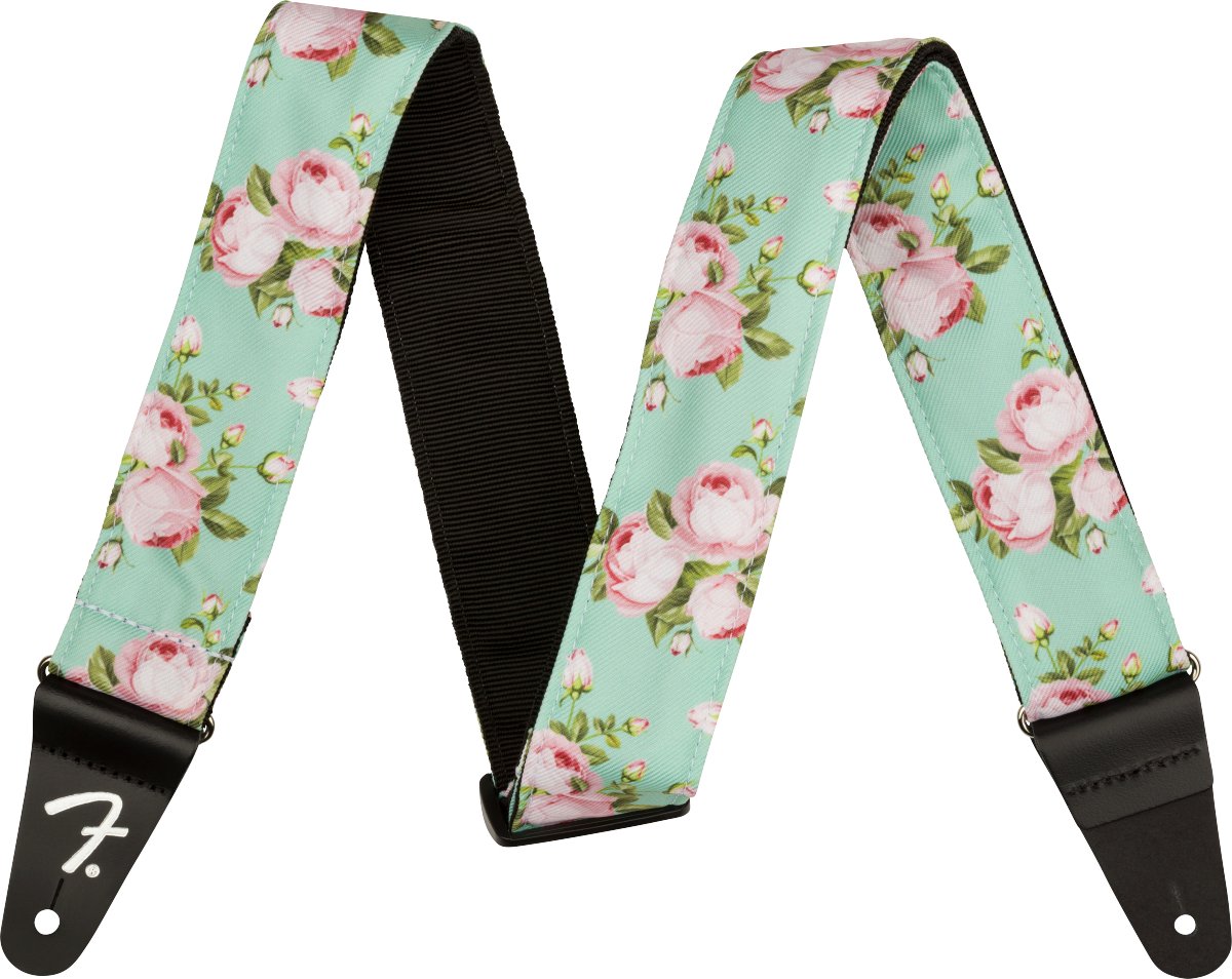 Fender Floral Strap, Surf Green, 2" - Remenyi House of Music