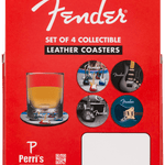 Fender Guitars Coasters, 4 - Pack, Multi - Color Leather - Remenyi House of Music