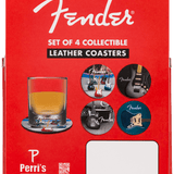 Fender Guitars Coasters, 4 - Pack, Multi - Color Leather - Remenyi House of Music