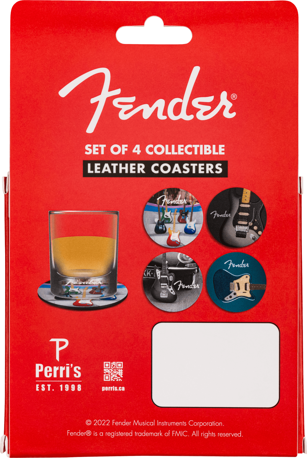 Fender Guitars Coasters, 4 - Pack, Multi - Color Leather - Remenyi House of Music