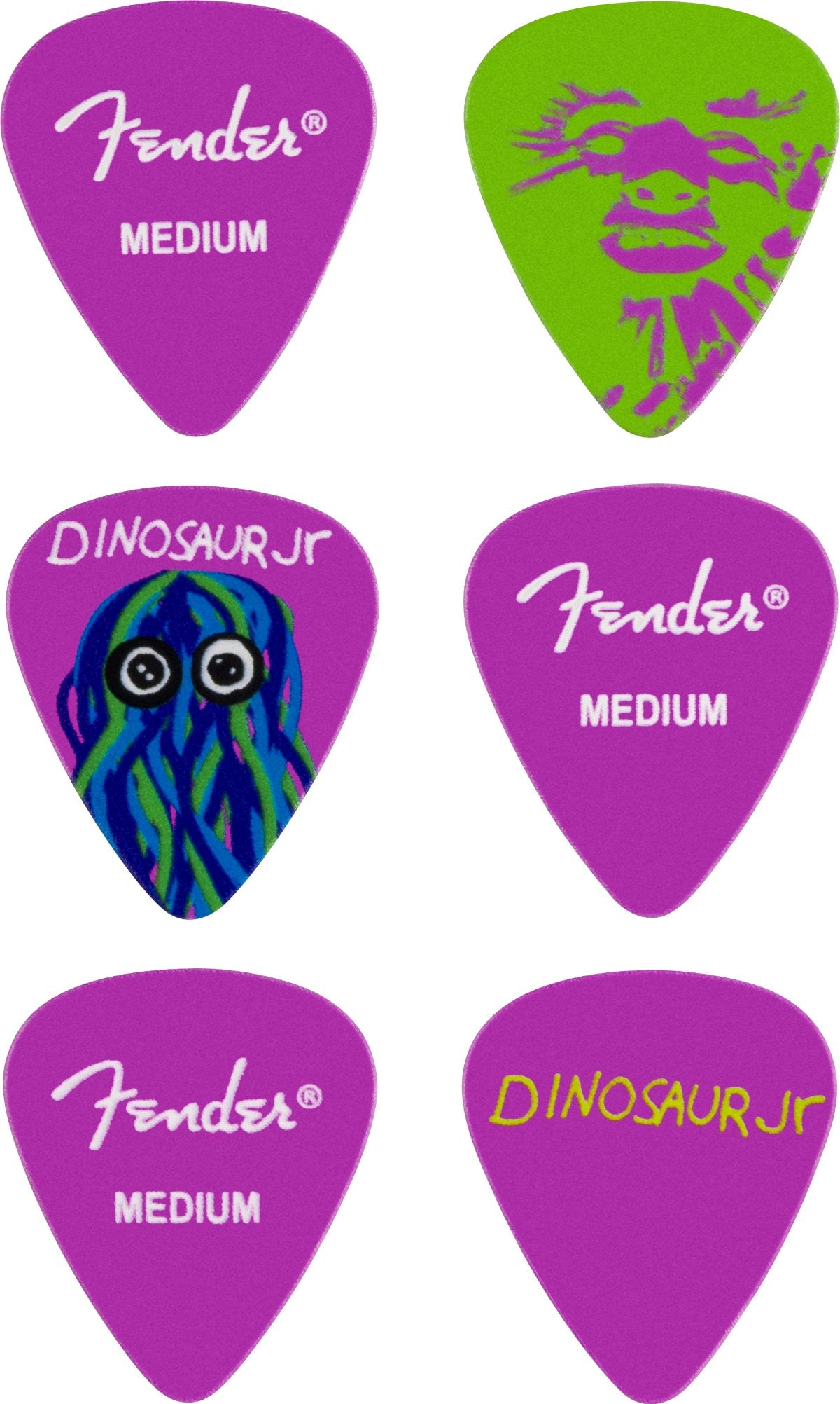 Fender J Mascis Dinosaur Jr Pick Tin, Medium, Set of 6 - Remenyi House of Music