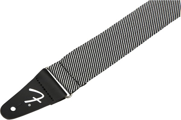 Fender Modern Tweed Strap, White/Black 2" - Remenyi House of Music