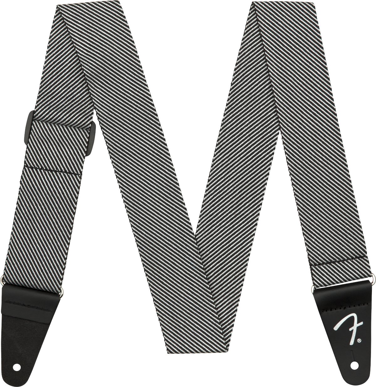 Fender Modern Tweed Strap, White/Black 2" - Remenyi House of Music