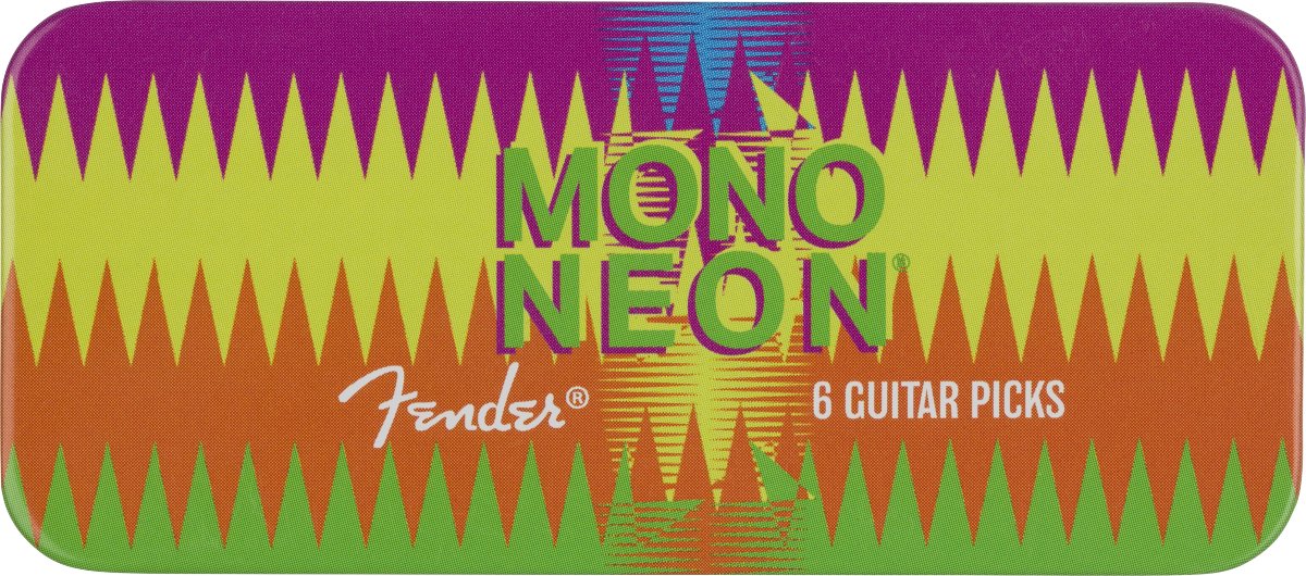 Fender MonoNeon Pick Tin, Medium, Set of 6 - Remenyi House of Music