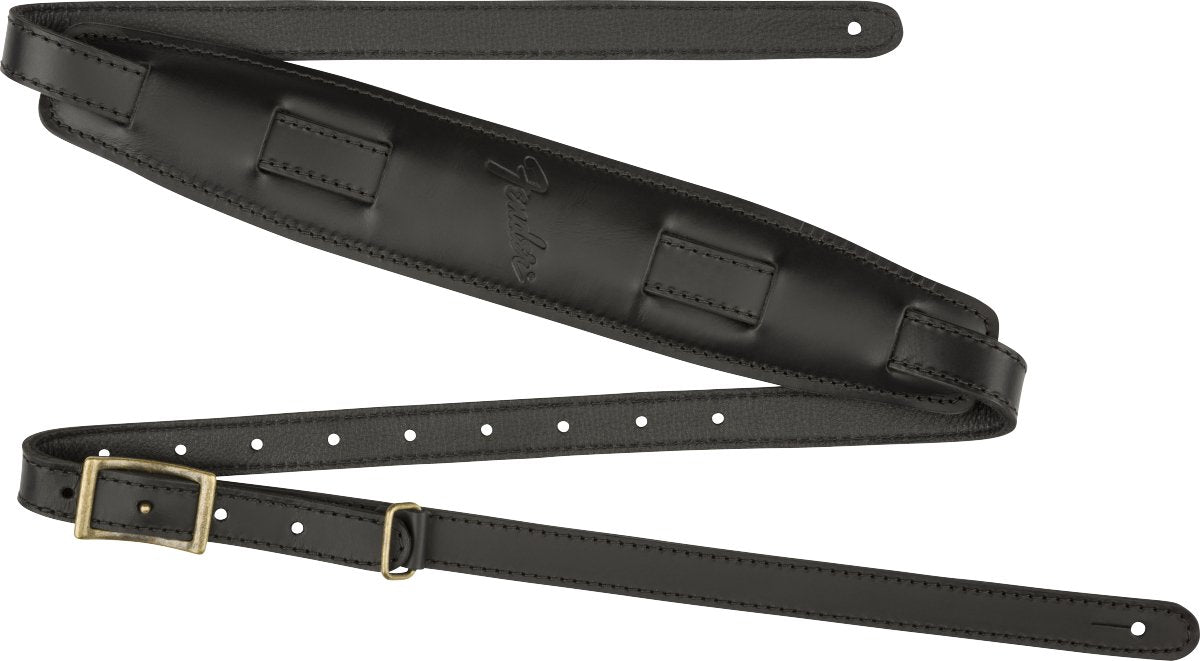 Fender Mustang Saddle Strap, Standard, Black, 2.25" - Remenyi House of Music