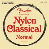 Fender Nylon Acoustic Strings, 100 Clear/Silver, Tie End, Gauges .028 - .043, (6) - Remenyi House of Music