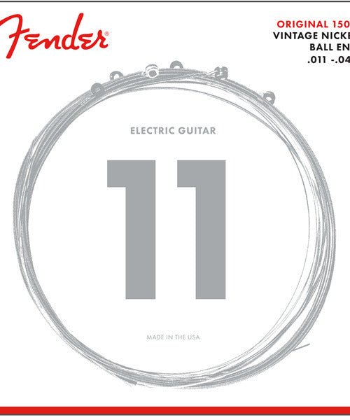 Fender Original 150 Guitar Strings, Pure Nickel Wound, Ball End, 150M .011 - .049 Gauges, (6) - Remenyi House of Music