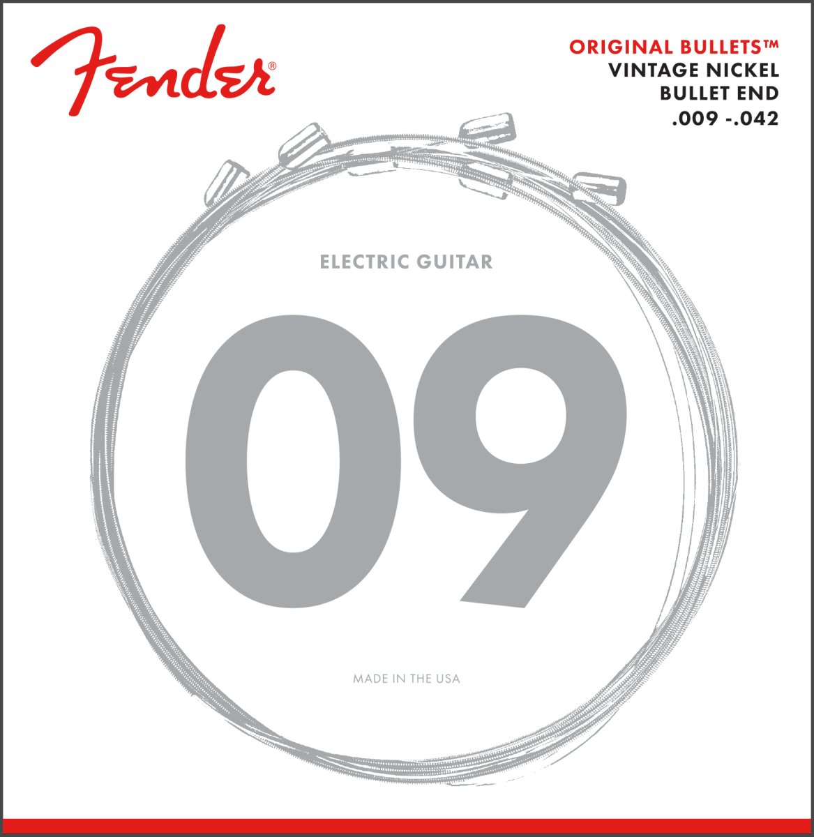 Fender Original Bullet 3150L Guitar Strings, Pure Nickel, Gauges .009 - .042 - Remenyi House of Music