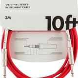 Fender Original Series Instrument Cable, 10', Fiesta Red - Remenyi House of Music