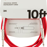 Fender Original Series Instrument Cable, 10', Fiesta Red - Remenyi House of Music