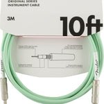 Fender Original Series Instrument Cable, 10', Surf Green - Remenyi House of Music