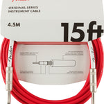 Fender Original Series Instrument Cable, 15', Fiesta Red - Remenyi House of Music