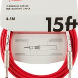 Fender Original Series Instrument Cable, 15', Fiesta Red - Remenyi House of Music