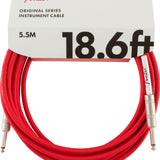 Fender Original Series Instrument Cable, 18.6', Fiesta Red - Remenyi House of Music