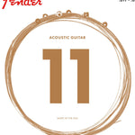 Fender Phosphor Bronze Acoustic Guitar Strings, Ball End, 60CL .011 - .052 Gauges, (6) - Remenyi House of Music