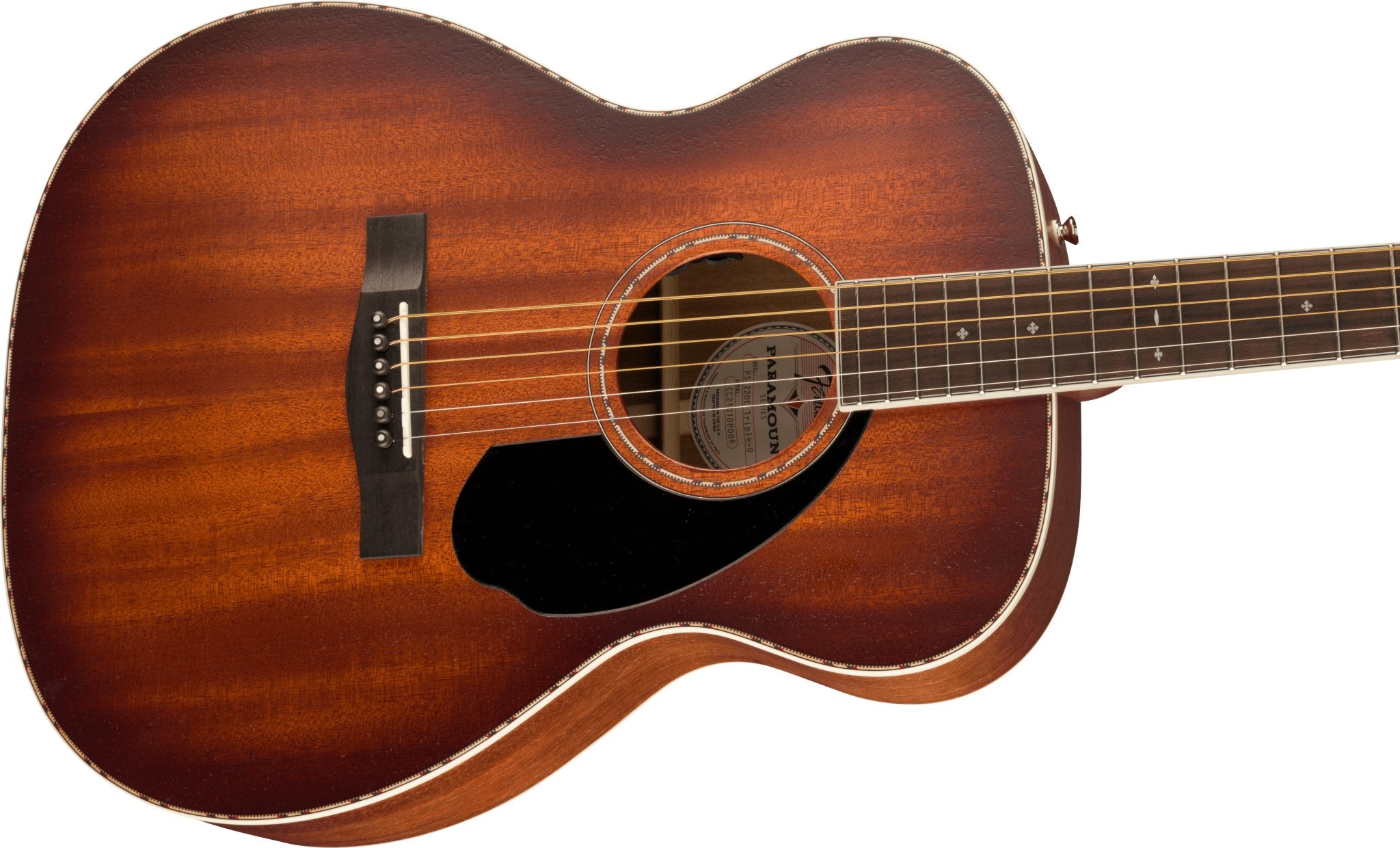 Fender PO - 220E Orchestra Guitar, All Mahogany, Ovangkol Fingerboard, Aged Cognac Burst - Remenyi House of Music