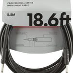 Fender Professional 18.6 Instrument Cable - Black - Remenyi House of Music