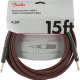 Fender Professional Series Instrument Cable, 15', Red Tweed - Remenyi House of Music