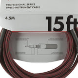 Fender Professional Series Instrument Cable, 15', Red Tweed - Remenyi House of Music