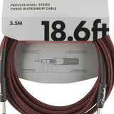 Fender Professional Series Instrument Cable, 18.6', Red Tweed - Remenyi House of Music