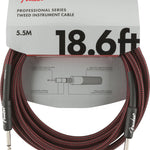 Fender Professional Series Instrument Cable, 18.6', Red Tweed - Remenyi House of Music