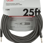 Fender Professional Series Instrument Cable, 25', Gray Tweed - Remenyi House of Music