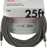 Fender Professional Series Instrument Cable, 25', Gray Tweed - Remenyi House of Music