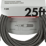 Fender Professional Series Instrument Cable, 25', Gray Tweed - Remenyi House of Music