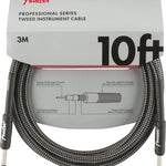 Fender Professional Series Instrument Cables, 10', Gray Tweed - Remenyi House of Music