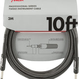 Fender Professional Series Instrument Cables, 10', Gray Tweed - Remenyi House of Music