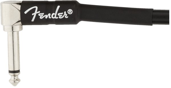 Fender Professional Series Instrument Cables, Angle/Angle, 1', Black - Remenyi House of Music