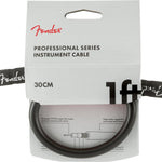 Fender Professional Series Instrument Cables, Angle/Angle, 1', Black - Remenyi House of Music