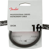 Fender Professional Series Instrument Cables, Angle/Angle, 1', Black - Remenyi House of Music