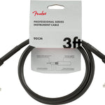 Fender Professional Series Instrument Cables, Angle/Angle, 3', Black - Remenyi House of Music