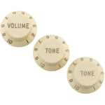 Fender Road Worn Strat Knobs Aged White - Remenyi House of Music