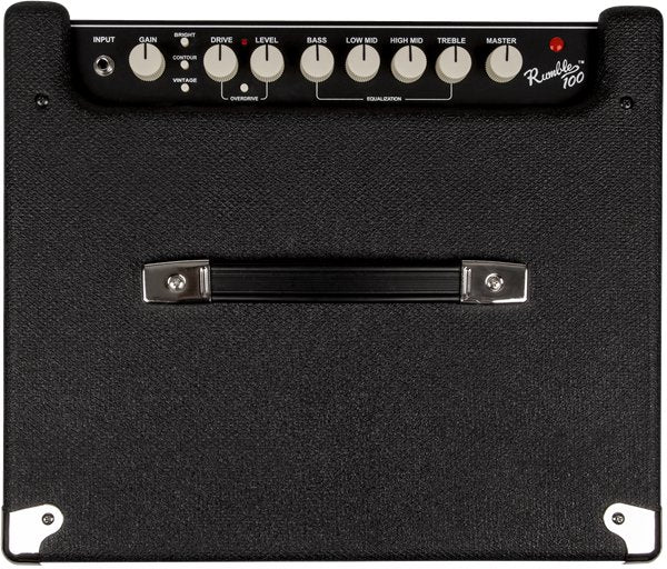 Fender Rumble 100 (V3), 120V Bass Amp, Black/Silver - Remenyi House of Music